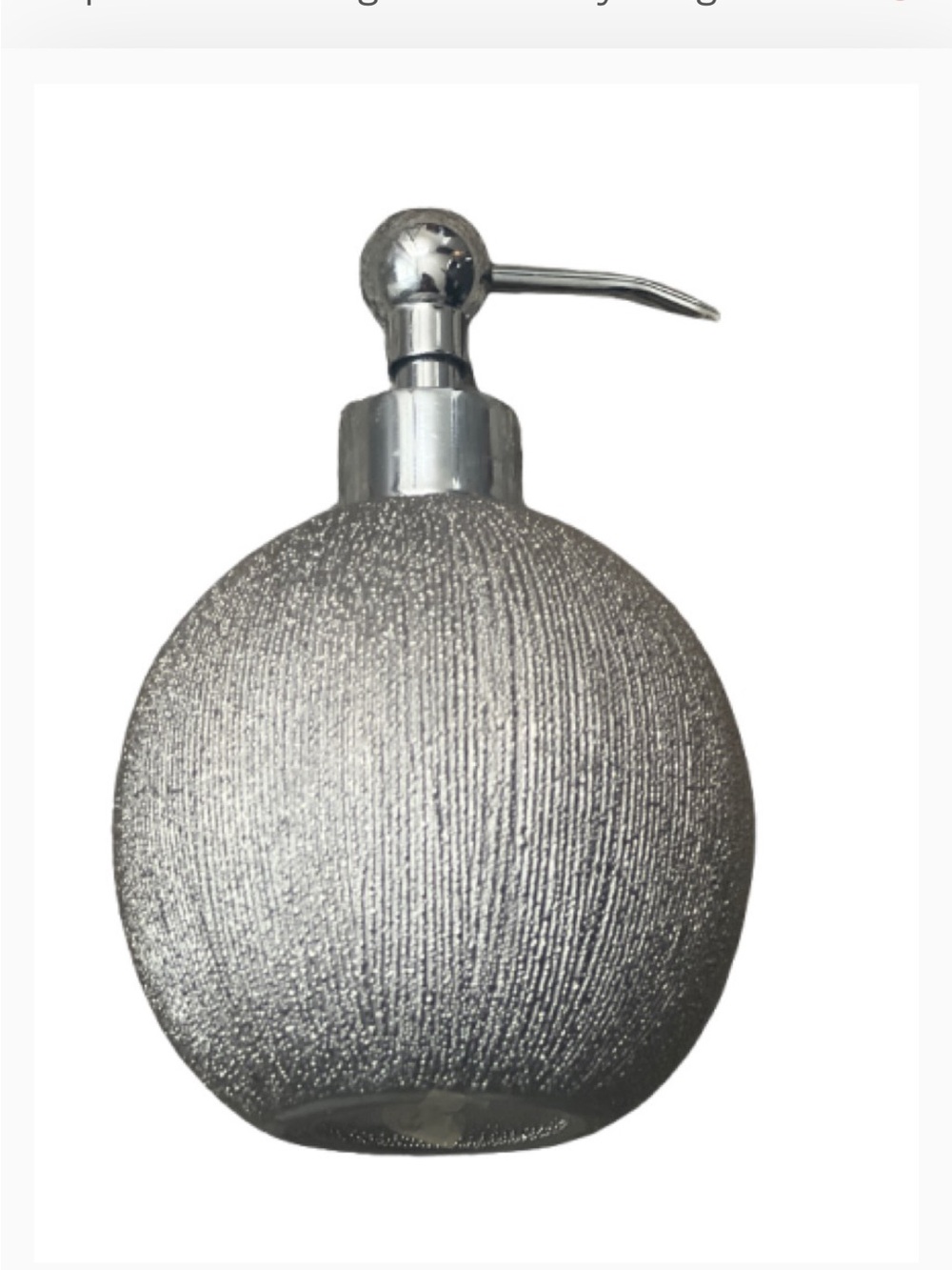 Home wear Silver Textured Round Soap/Lotion Dispenser – Glam Bathroom Decor